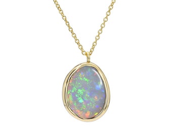 Unicorn Tear Australian Opal Necklace No. 20 by NIXIN Jewelry