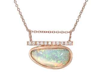 Head in the Clouds Crystal Opal Necklace No. 16 by NIXIN Jewelry