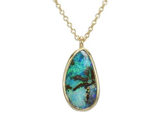 Unicorn Tear Australian Opal Necklace No. 18 by NIXIN Jewelry