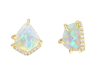 Above the Fold Australian Opal Earrings by NIXIN Jewelry