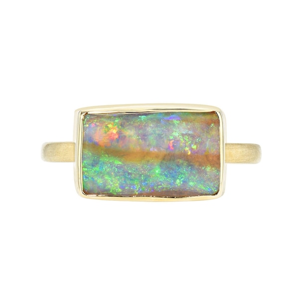 View from a Rainbow Australian Opal Ring by NIXIN Jewelry