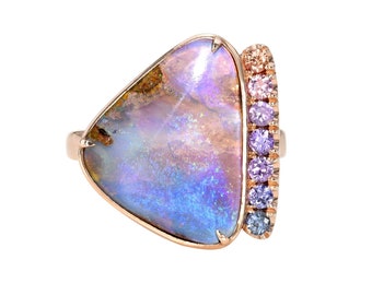 Champagne Skies Australian Opal Ring by NIXIN Jewelry