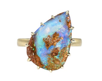 Crystal Cay Australian Opal Ring by NIXIN Jewelry