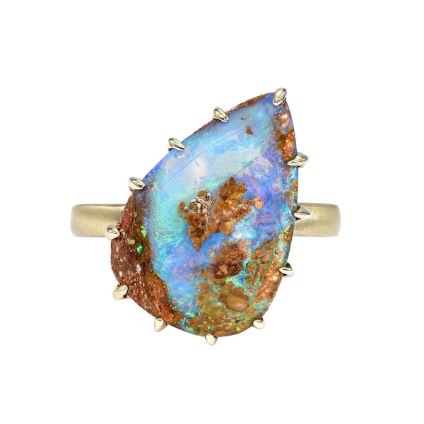 Crystal Cay Australian Opal Ring by NIXIN Jewelry