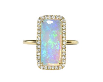 Memoir Australian Opal Ring by NIXIN Jewelry