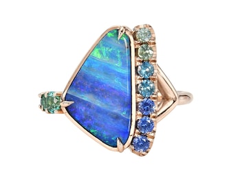 Bondi Retrospective Australian Opal Ring by NIXIN Jewelry