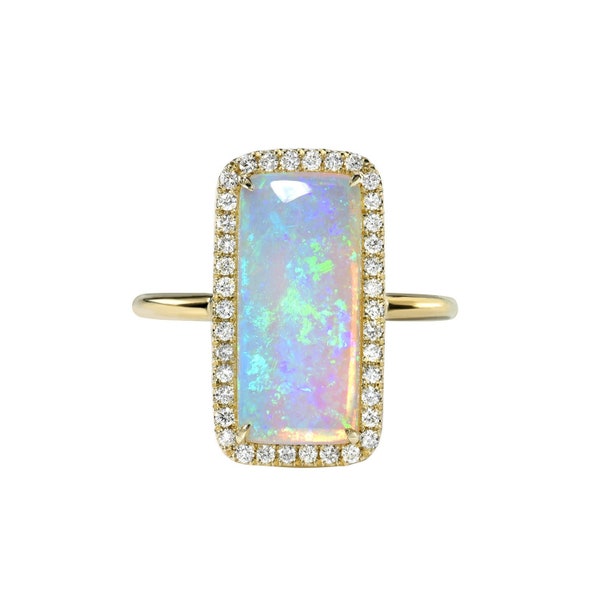 Memoir Australian Opal Ring by NIXIN Jewelry