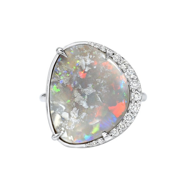 True Colors Australian Opal Ring by NIXIN Jewelry