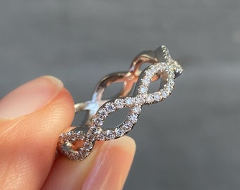 Woven Diamond Eternity Band by NIXIN Jewelry