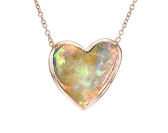 Neon Love Dali Australian Opal Necklace by NIXIN Jewelry