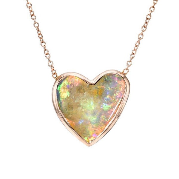 Neon Love Dali Australian Opal Necklace by NIXIN Jewelry