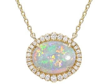 Coalescence Australian Opal Necklace by NIXIN Jewelry