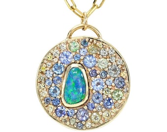 Coastal Notes Australian Opal Necklace by NIXIN Jewelry