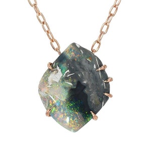 Walking Palm Australian Opal Necklace by NIXIN Jewelry