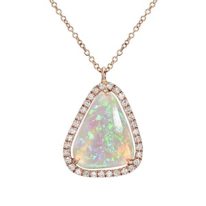 Sacred Angles Australian Opal Necklace by NIXIN Jewelry