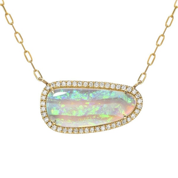 Alpine Reverie Australian Opal Necklace by NIXIN Jewelry