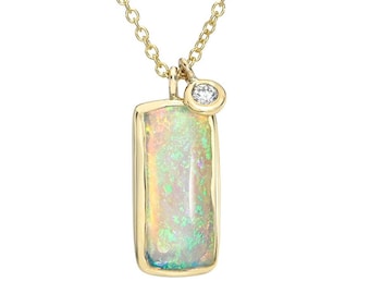 Crystal Comfit Australian Opal Necklace by NIXIN Jewelry