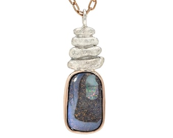 Low Tide Australian Opal Pendant by NIXIN Jewelry