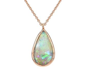 Unicorn Tear Australian Opal Necklace No. 22 by NIXIN Jewelry