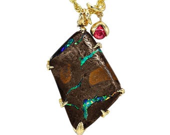 Pendentif Terra Memoria en opale d'Australie par NIXIN Jewelry