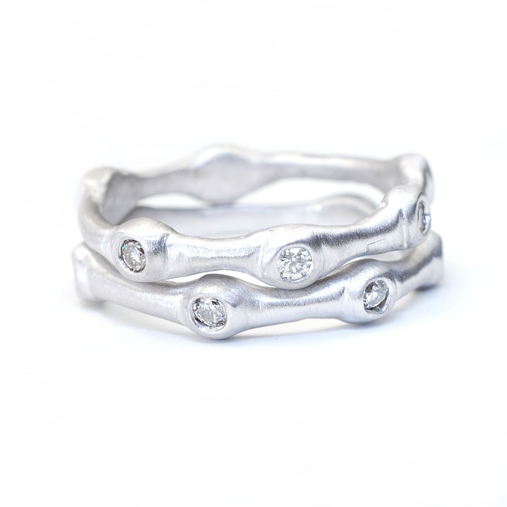 Diamond Ring Stacking Rings Wedding Band Stacking Bands