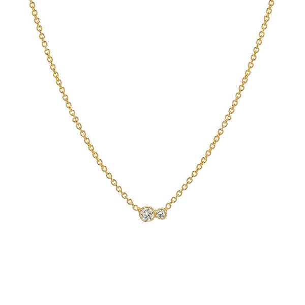 Tiny Diamond Necklace, Delicate Gold Diamond Necklace, Petite Diamond Necklace, Asymmetrical Diamond Necklace, Unique Diamond Necklace, Gold