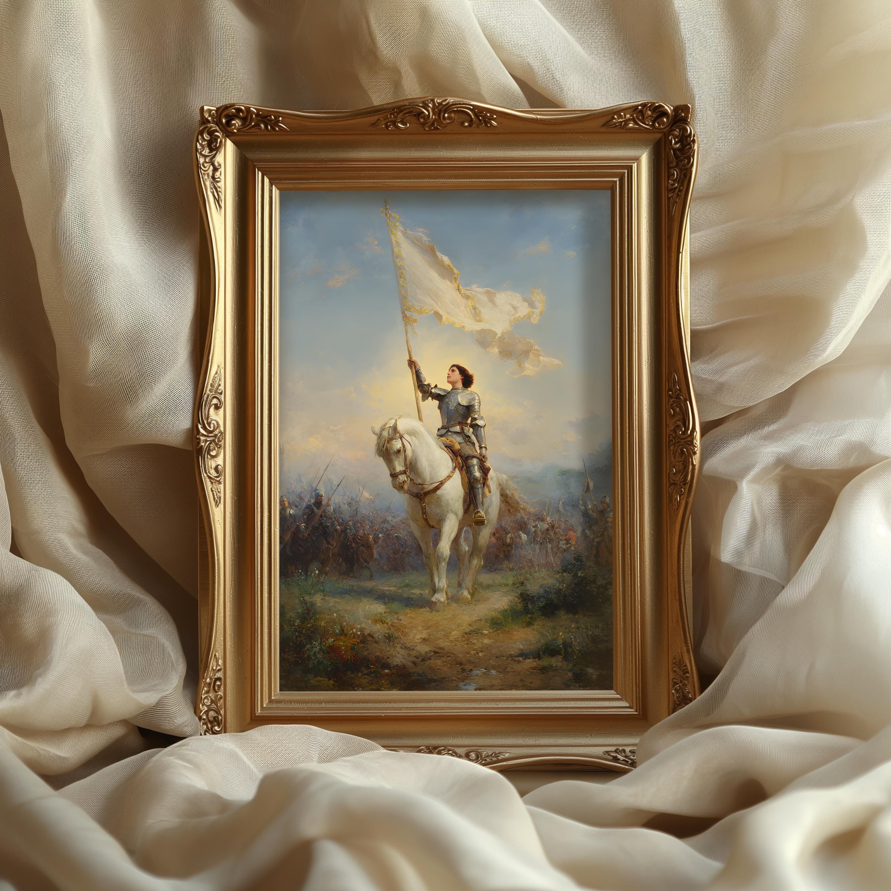 Buste en albâtre et bronze doré « JEANNE D'ARC
