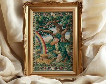 Leprechaun Irish Folklore Tapestry Poster: St Patrick’s Day Wall decor