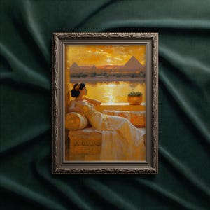 Cleopatra Art Print: Egyptian Queen, Pyramids, Luxury Decor image 7