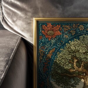 Tree of Life art print: Yggdrasil Nordic Mythology (square format) image 4