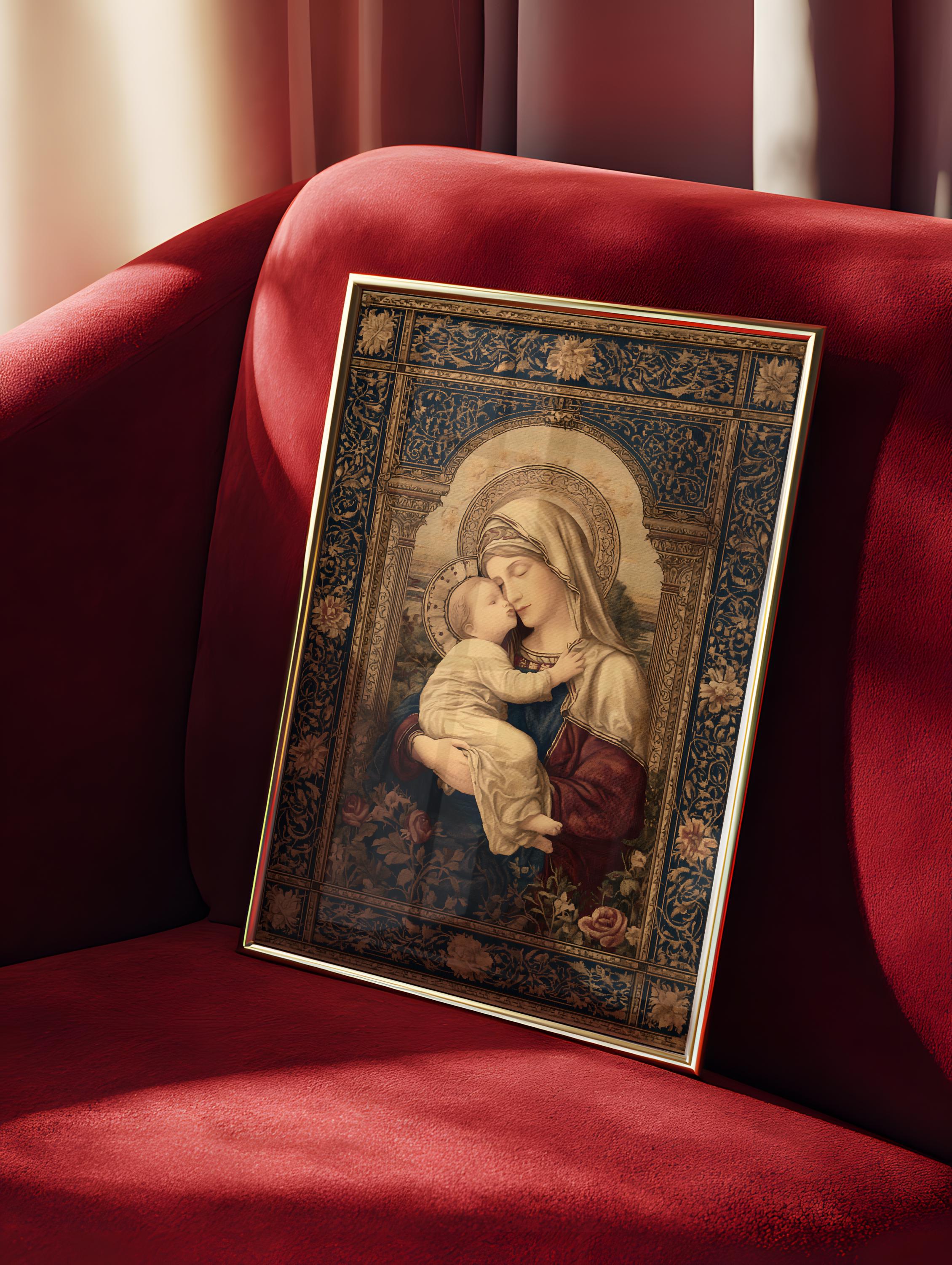 Madonna and Child Wall Art: Virgin Mary & Jesus Decor - Etsy