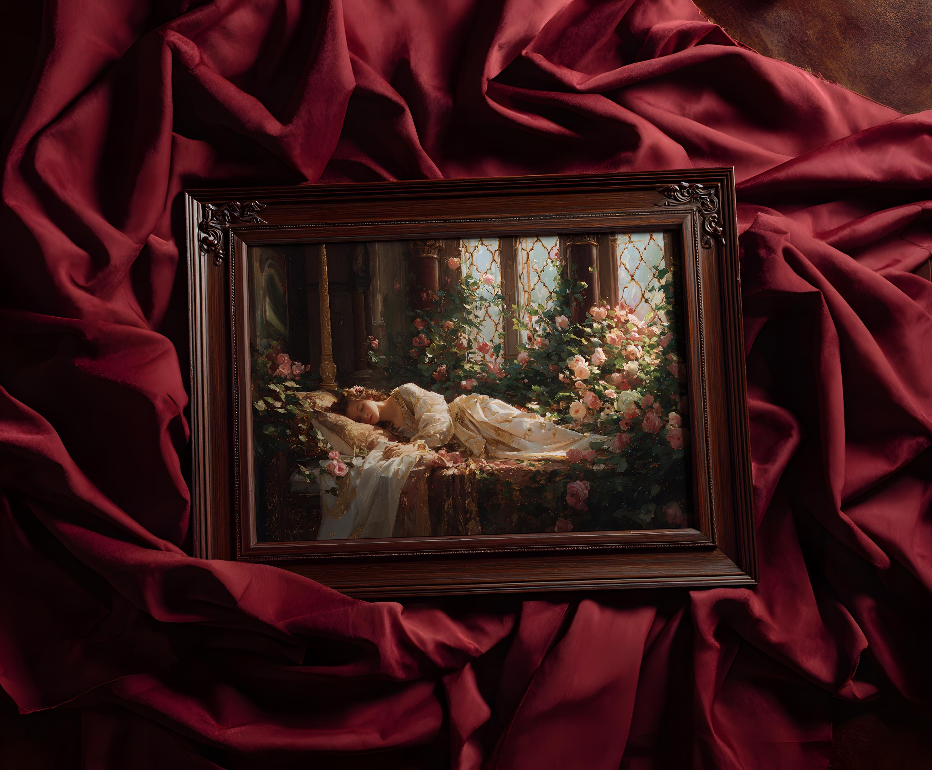 Sleeping Beauty Art Print: Book inspired Romantic Fairytale