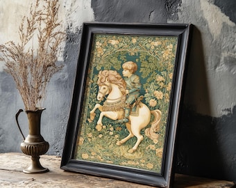 Medieval Baby Knight Art Print: Nursery Wall Decor