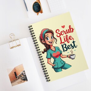 Scrub Life Notebook, Nurse Journal for Work or School, RN Gift Idea, Nursing Student Notepad, Medical-Themed Stationery