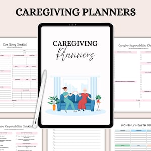 Caregiving Planner Printable, Caregiver Daily Log, Elder Care Checklist, Medical Appointment Scheduler, Caregiver Binder Inserts (PDF)