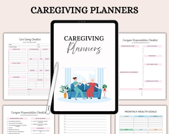 Caregiving Planner Printable, Elder Care Checklist, Daily Log (PDF)