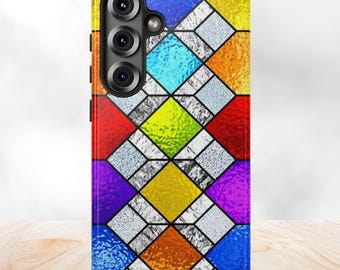 Telefoonhoesje met glas-in-loodraam: slagvast, mystiek kerkontwerp