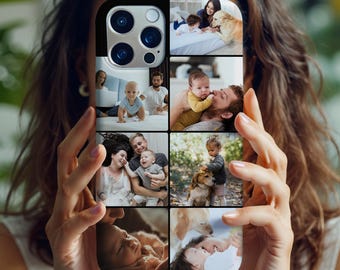 Custom Family Photo Collage Phone Case: Personalized Newborn Gift