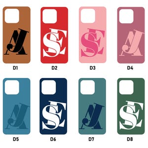 Personalised Large Initial Phone Case For iPhone 16 15 14 13 12 11 Pro Max, Samsung Galaxy S23 Ultra Custom Case, iPhone 8 Plus MagSafe Case