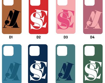 Coque de portable initiale personnalisée : iPhone Monogram, Galaxy, MagSafe