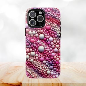 Pink Pattern Ball iPhone Case: Tough Girly Phone Cover