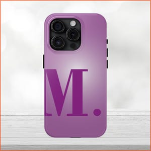 Custom Initial Tough Phone Case, Personalized iPhone & Samsung Galaxy Cover, Gift For Nana, Mom, For Her, Protective Case, Monogrammed Case