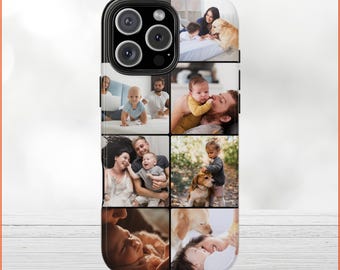 Custom Family Photo Collage Phone Case: Personalized Newborn Gift