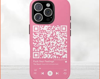 Personalisierte QR-Code Musik-Plakette für iPhone 16 Pro Max Hülle