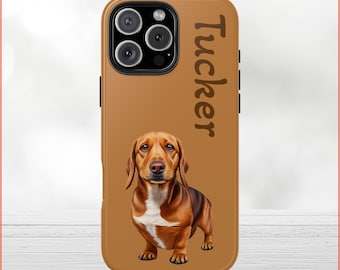 Custom Pet Photo iPhone Case: Personalized Dog Name Tough Phone Case