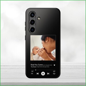 Custom Music Plaque Samsung S24 Case, Tough Phone Case, Personalized new born baby photo Cover, Customizable iPhone 11 Pro Max Personalized