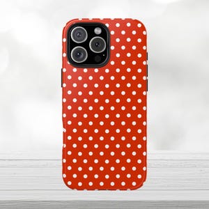 Polka Dot Phone Case: Impact Resistant Cover for iPhone, Galaxy