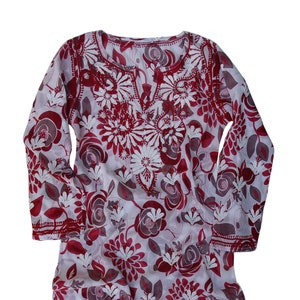 Ayurvastram AMAL Pure Cotton, Light Weight, Printed, Hand Embroidered Tunic Top Kurti