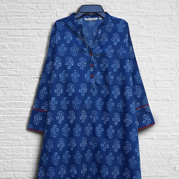 Ayurvastram AMOLI Pure Cotton Block Print Tunic Kurti