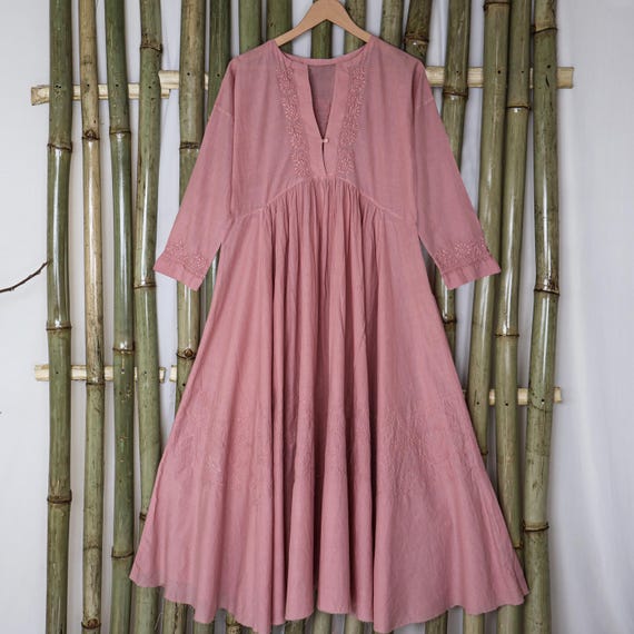 green emerald velvet dress Pink Baroque Floral Long Sleeve Tunic Flare Dress – Sail to Sable